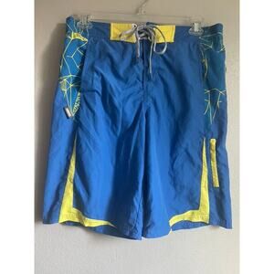 Arena Swim Trunks Board Shorts Blue Surf California Size XLarge XL‎